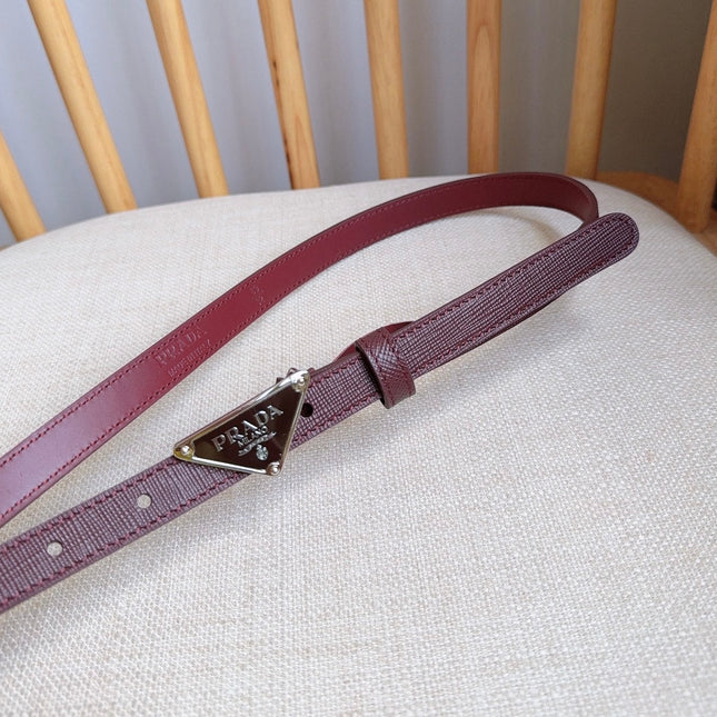 PRADA 25S BELT 15 MM IN RED CALFSKIN 598411
