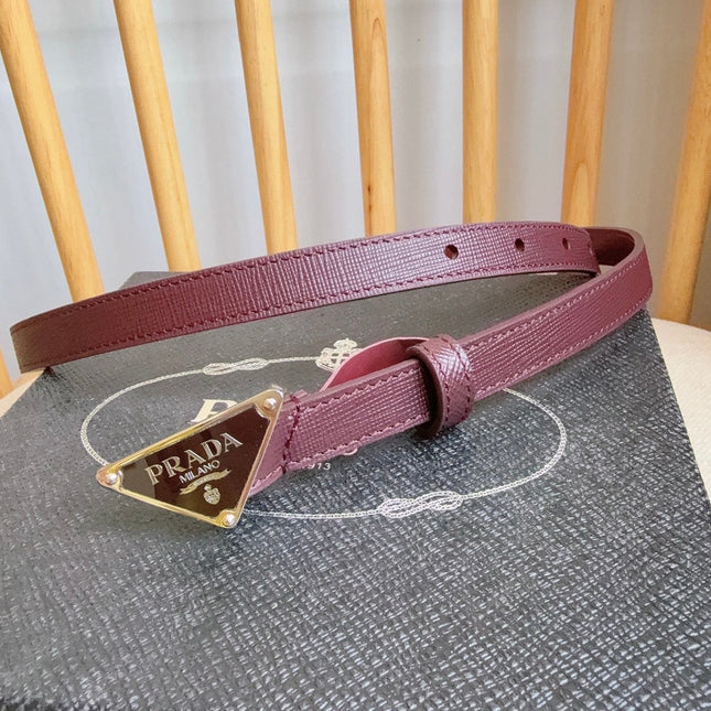PRADA 25S BELT 15 MM IN RED CALFSKIN 598411