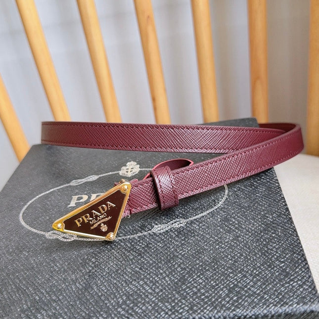 PRADA 25S BELT 15 MM IN RED CALFSKIN 598412