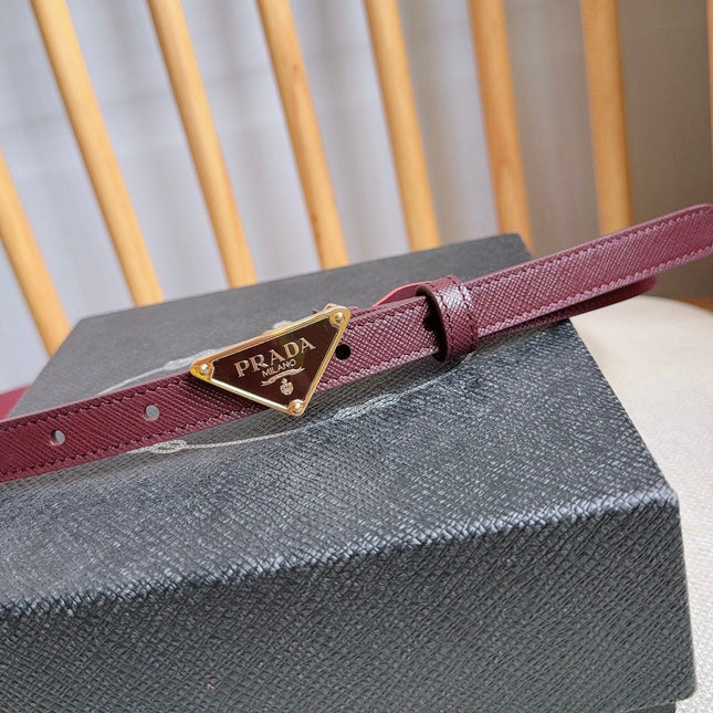PRADA 25S BELT 15 MM IN RED CALFSKIN 598412