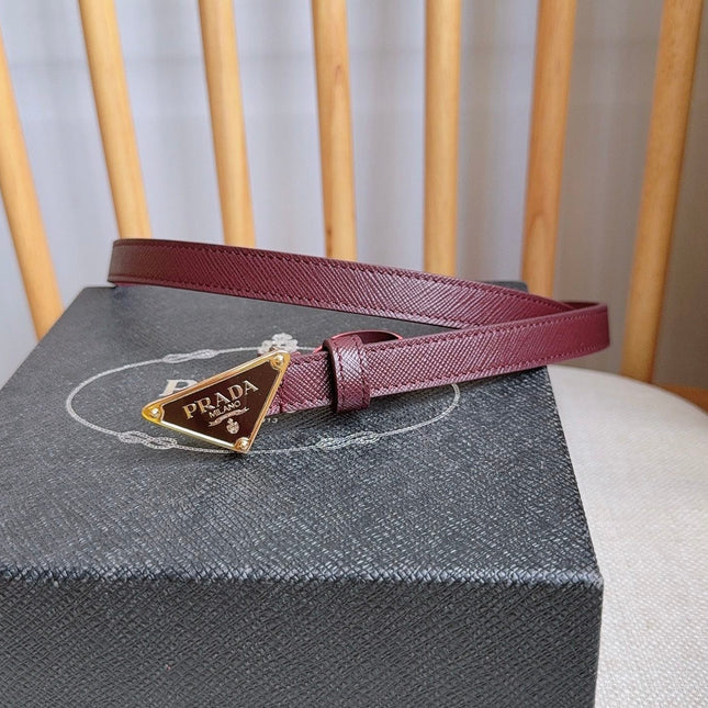 PRADA 25S BELT 15 MM IN RED CALFSKIN 598412