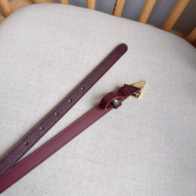 PRADA 25S BELT 15 MM IN RED CALFSKIN 598412