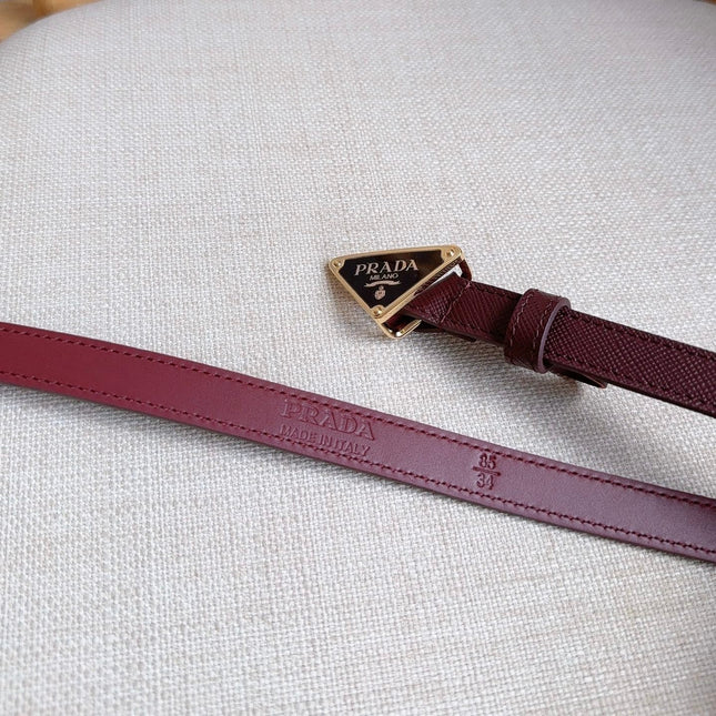 PRADA 25S BELT 15 MM IN RED CALFSKIN 598412