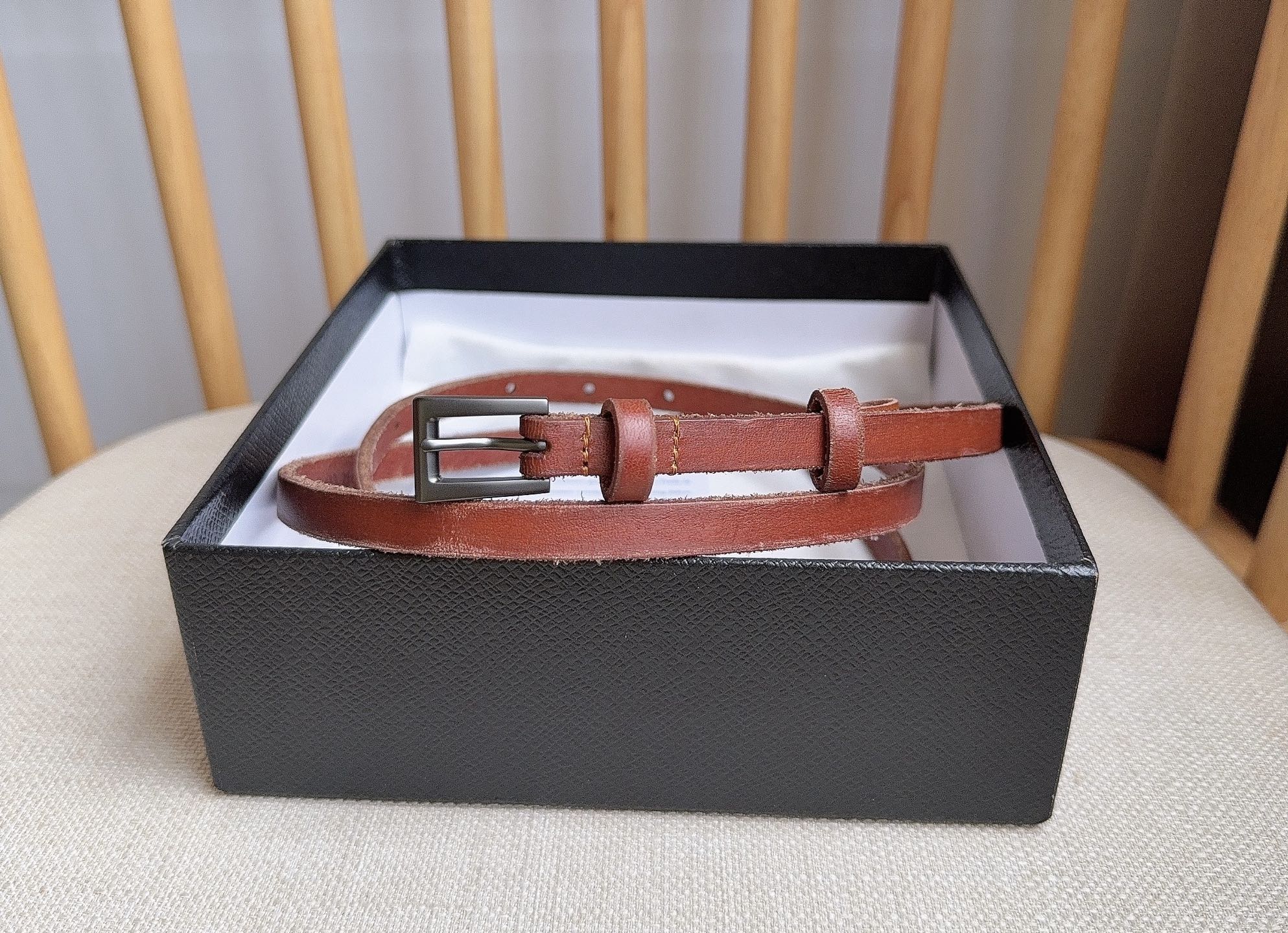 PRADA 26S BELT 10 MM IN BROWN CALFSKIN 661491