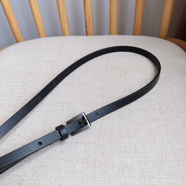 PRADA 25S BELT 10 MM IN BLACK CALFSKIN 598371