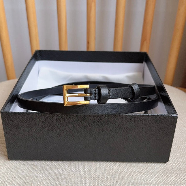 PRADA 26S BELT 10 MM IN BLACK CALFSKIN 661495