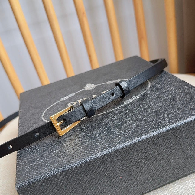 PRADA 26S BELT 10 MM IN BLACK CALFSKIN 661495