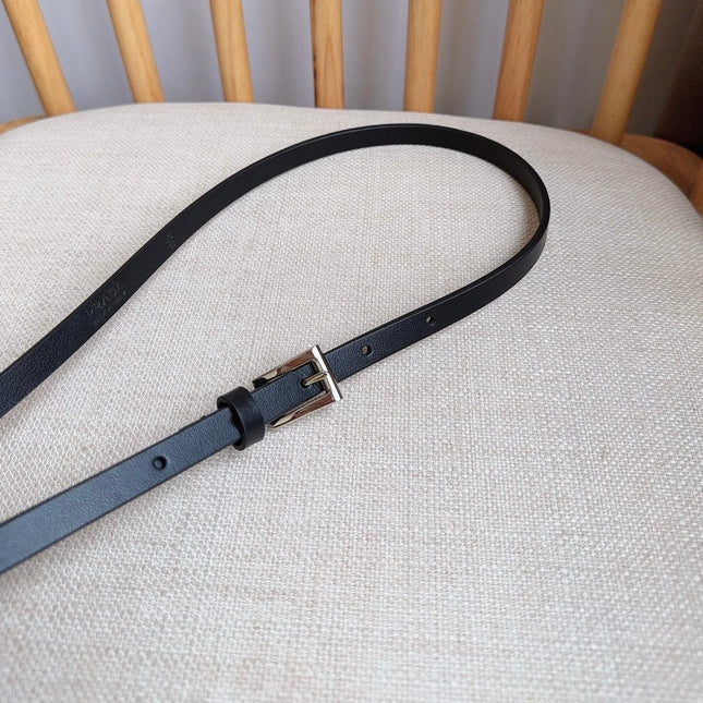 PRADA 25S BELT 10 MM IN BLACK CALFSKIN 598373