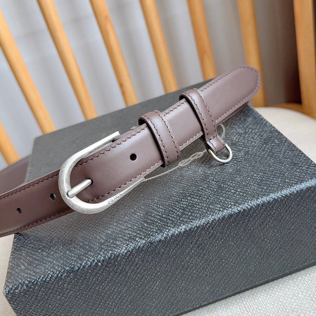 PRADA 26S BELT 25 MM IN BROWN CALFSKIN 658539