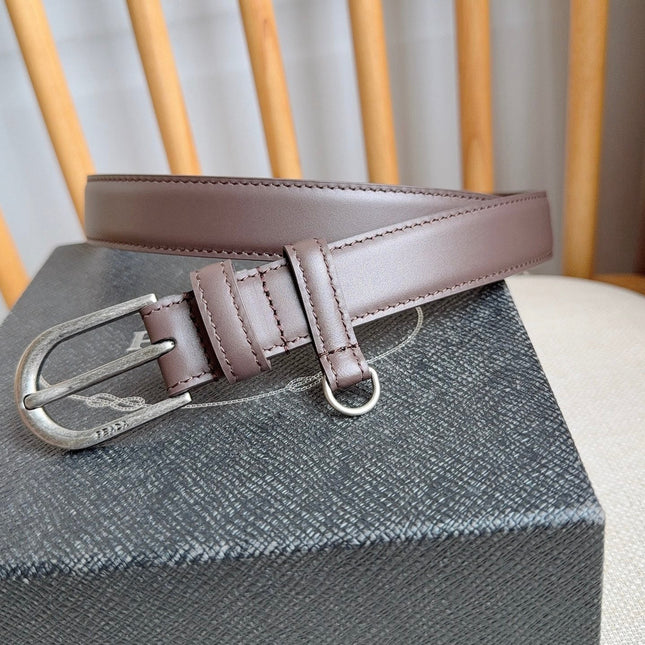 PRADA 26S BELT 25 MM IN BROWN CALFSKIN 658539