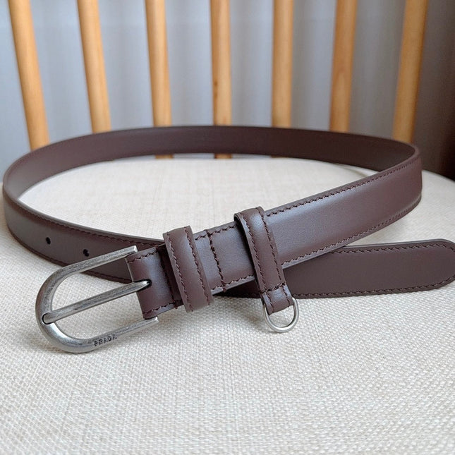 PRADA 26S BELT 25 MM IN BROWN CALFSKIN 658539