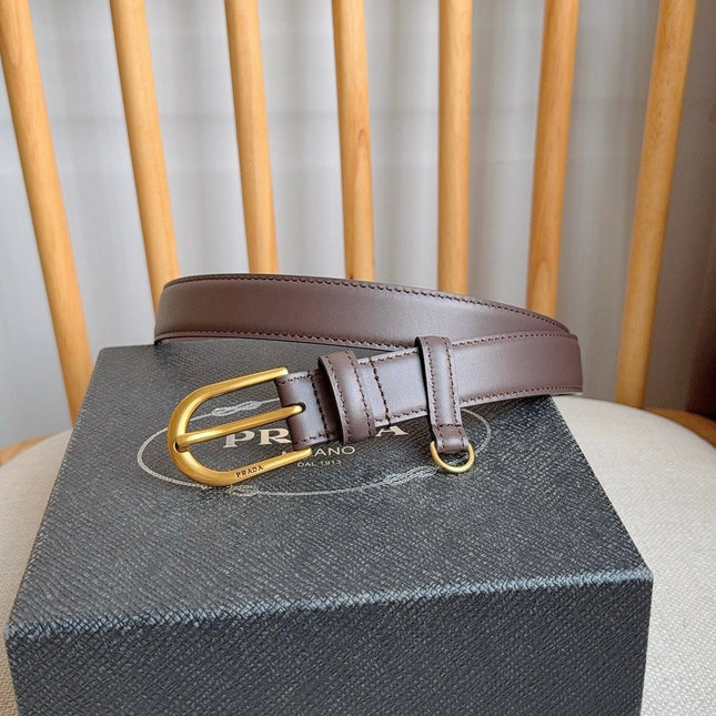PRADA 26S BELT 25 MM IN BROWN CALFSKIN 658540