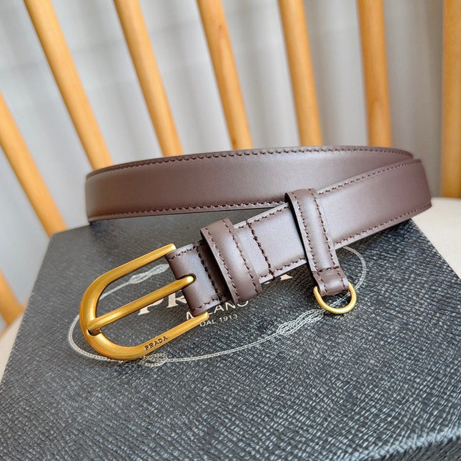 PRADA 26S BELT 25 MM IN BROWN CALFSKIN 658540