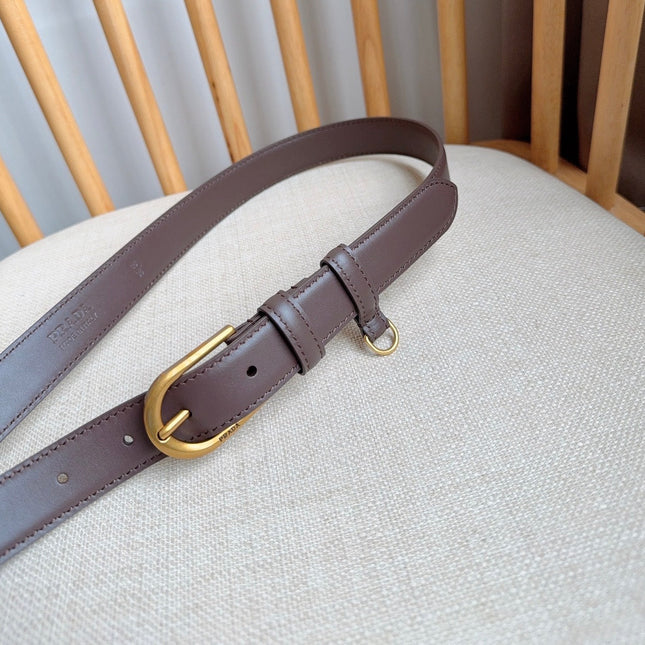 PRADA 26S BELT 25 MM IN BROWN CALFSKIN 658540