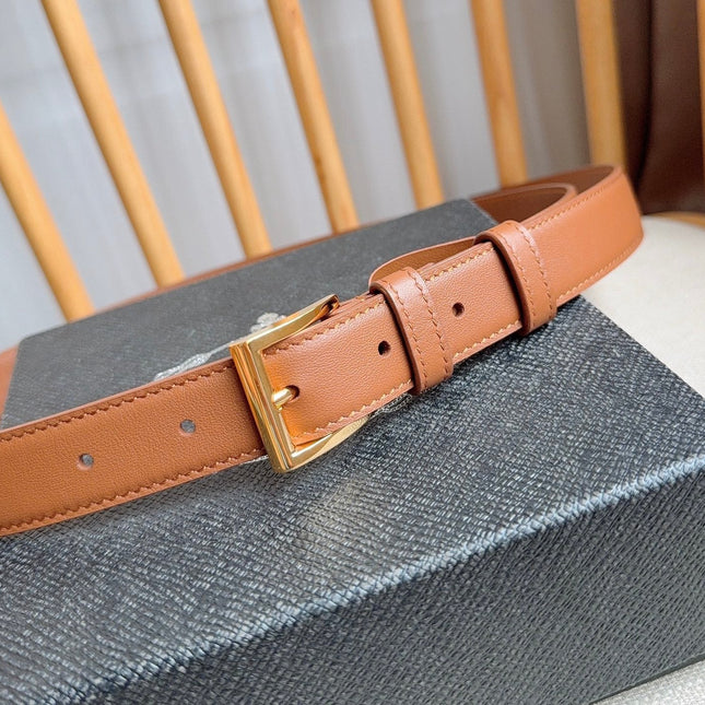 PRADA 26S BELT 25 MM IN BROWN CALFSKIN 658569