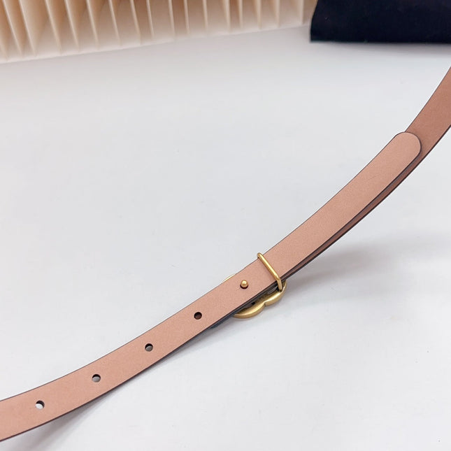 CC BELT 15 MM IN BLACK GRAINED CALFSKIN WITH GOLD HARDWARE