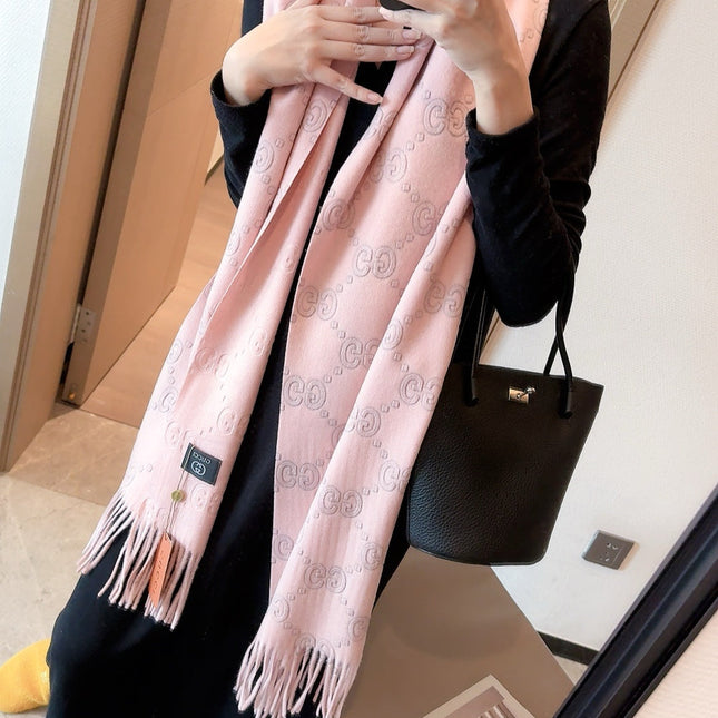 SCARF IN LIGHT PINK CASHMERE 405596