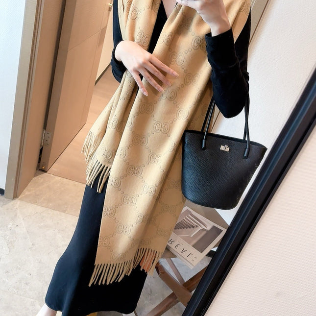 SCARF IN PEANUT BROWN CASHMERE 405595