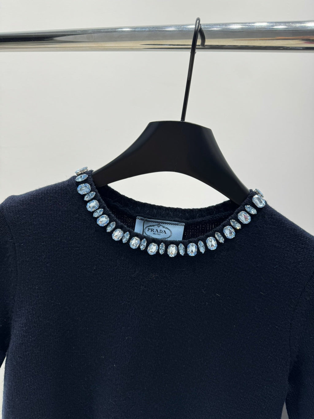 PRADA 25S BEADED CREW NECK SWEATER 313
