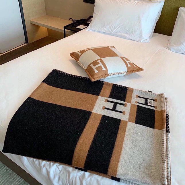 BLANKET 170 CM IN COLORFUL WOOL AND CASHMERE 118341