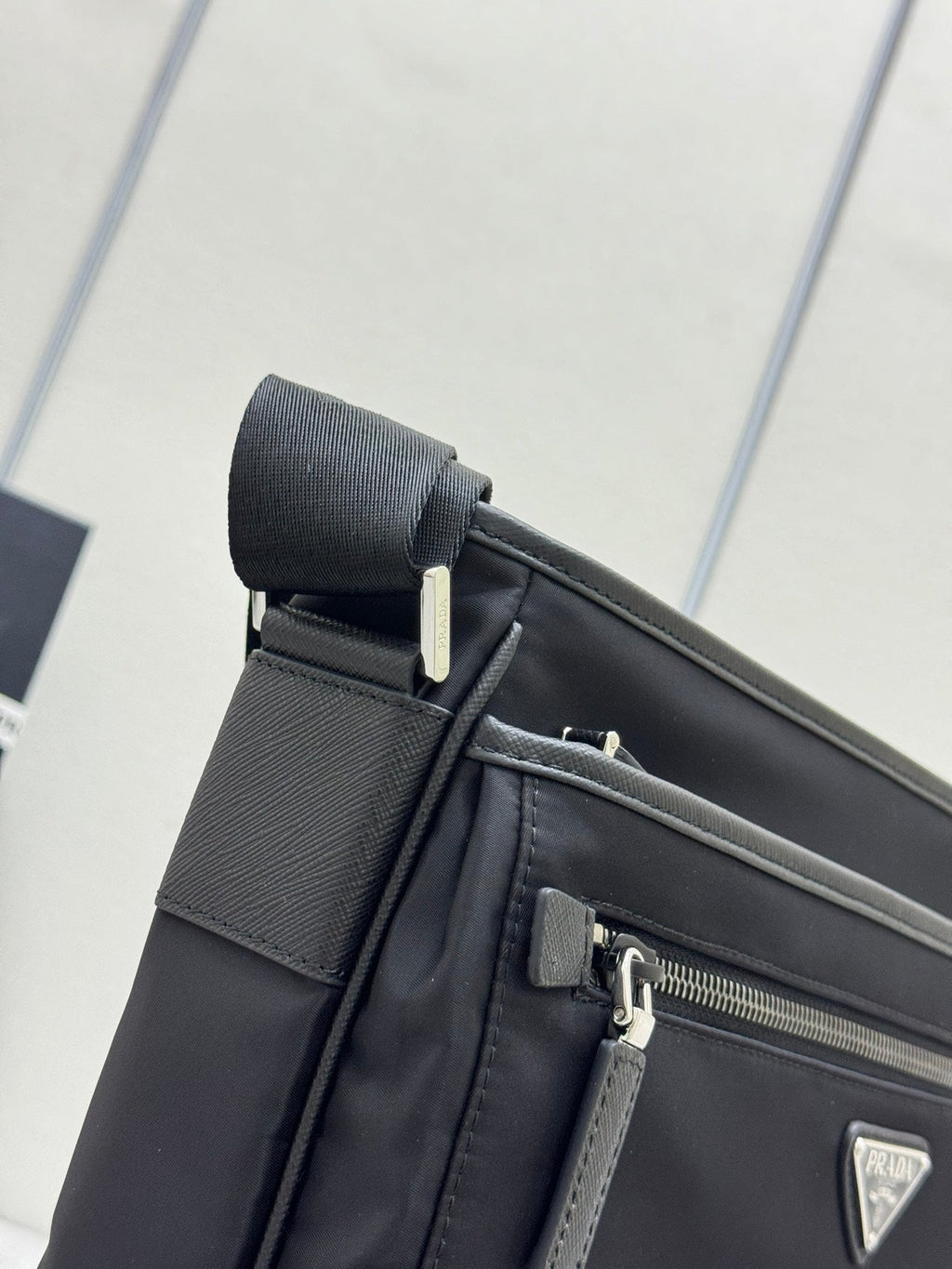 PRADA 26S HANDBAG 31 IN BLACK FABRIC