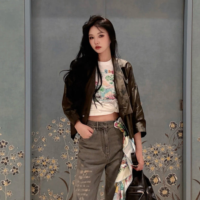 DIOR 25S RIPPED WIDE-LEG PANTS 706