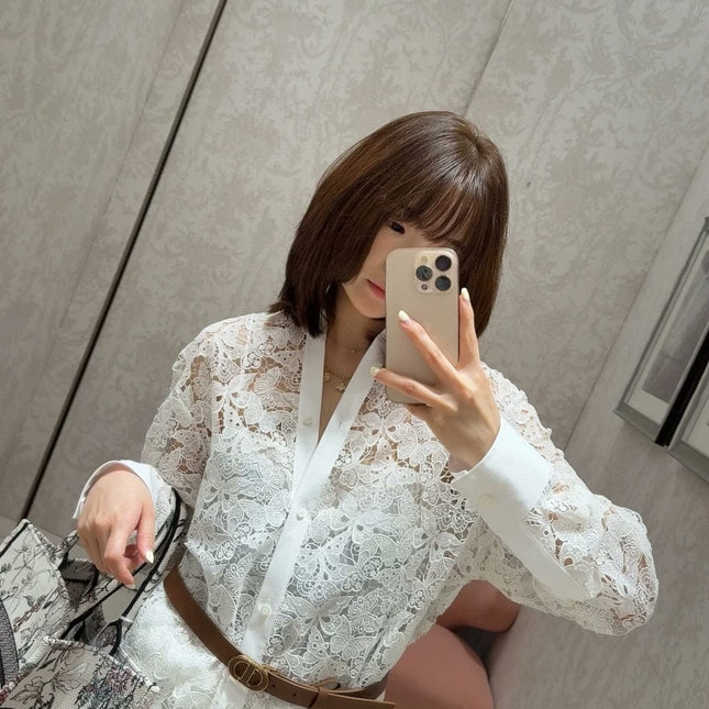 DIOR 25S LACE SHIRT 704