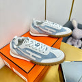JET SNEAKER IN PALE GRAY MIX SAPPHIRE BLUE SUEDE