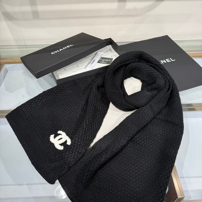 CHANEL 25S SCARF 175 CM IN  WOOL CASHMERE 943087