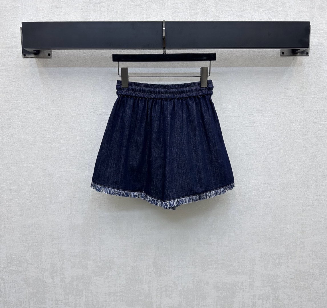 ZIMMERMAN 25S HIGH WAIST DENIM SHORTS 264693