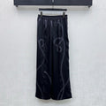 HERMES 26S SILK STRAIGHT LEG PANTS 581