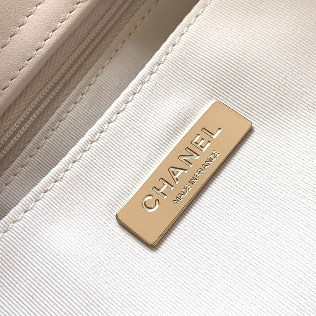 CHANEL 25S SHOPPING BAG 34 IN DARK PINK MIX WHITE TWEED