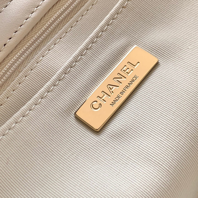 CHANEL 25S SHOPPING BAG 40 IN DARK PINK MIX WHITE TWEED