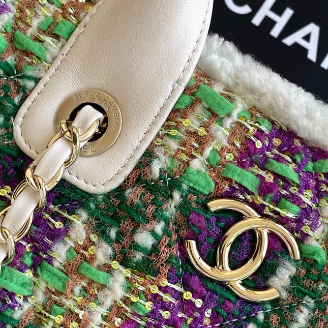 CHANEL 25S SHOPPING BAG 34 IN MULTICOLOR TWEED