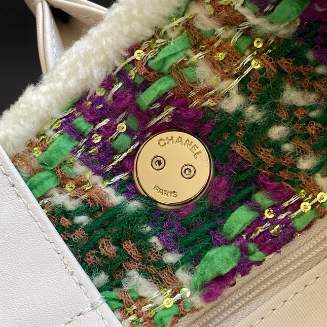 CHANEL 25S SHOPPING BAG 34 IN MULTICOLOR TWEED