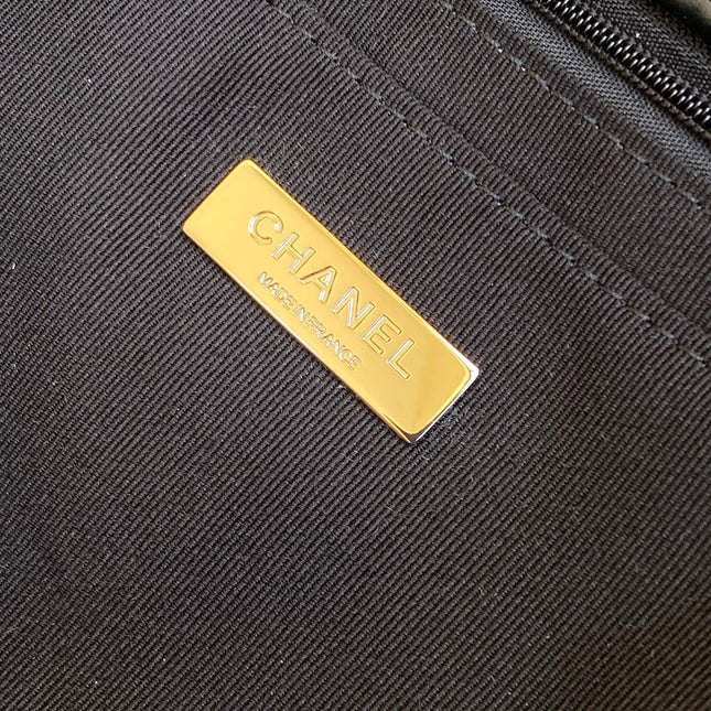 CHANEL 25S SHOPPING BAG 34 IN BLACK MIX GREY TWEED
