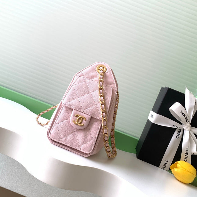 CHANEL 25S HOBO BAG 22 IN LIGHT PINK CAVIAR WITH GOLD HARDWARE