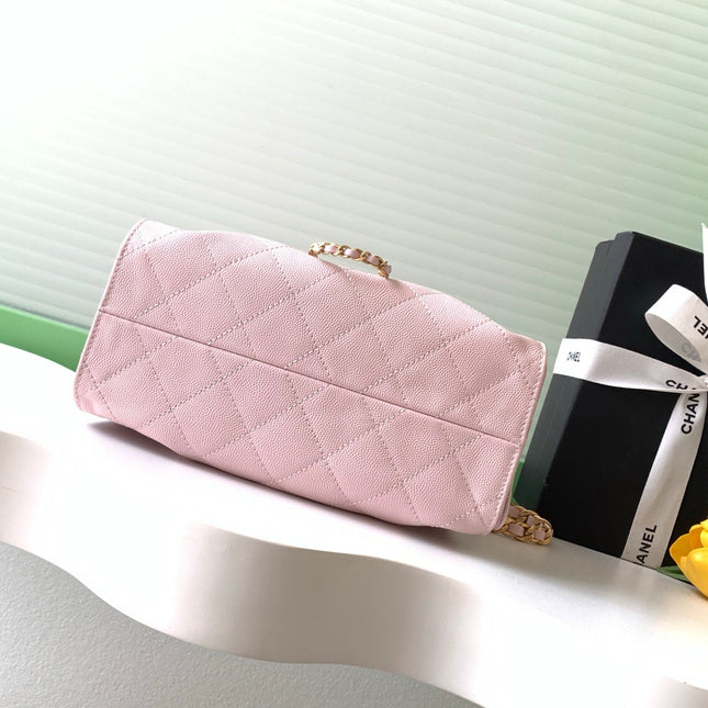CHANEL 25S HOBO BAG 22 IN LIGHT PINK CAVIAR WITH GOLD HARDWARE