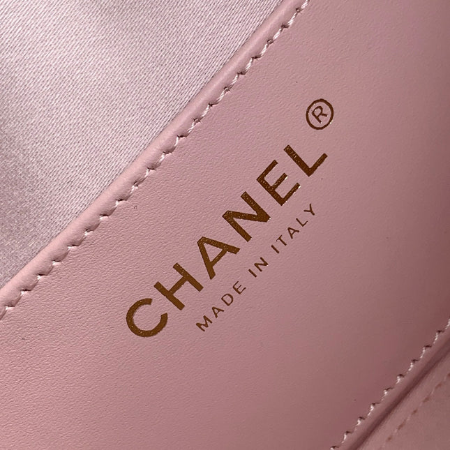 CHANEL 25S HOBO BAG 22 IN LIGHT PINK CAVIAR WITH GOLD HARDWARE
