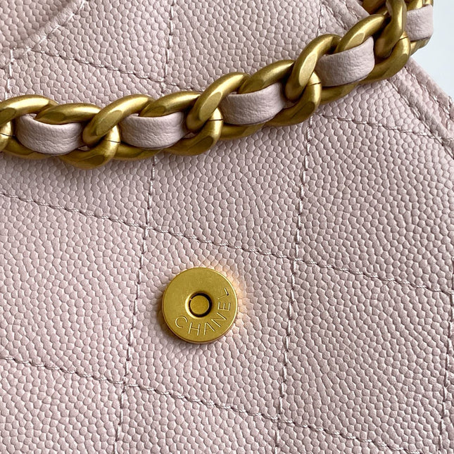 CHANEL 25S HOBO BAG 30 IN LIGHT PINK CAVIAR WITH GOLD HARDWARE