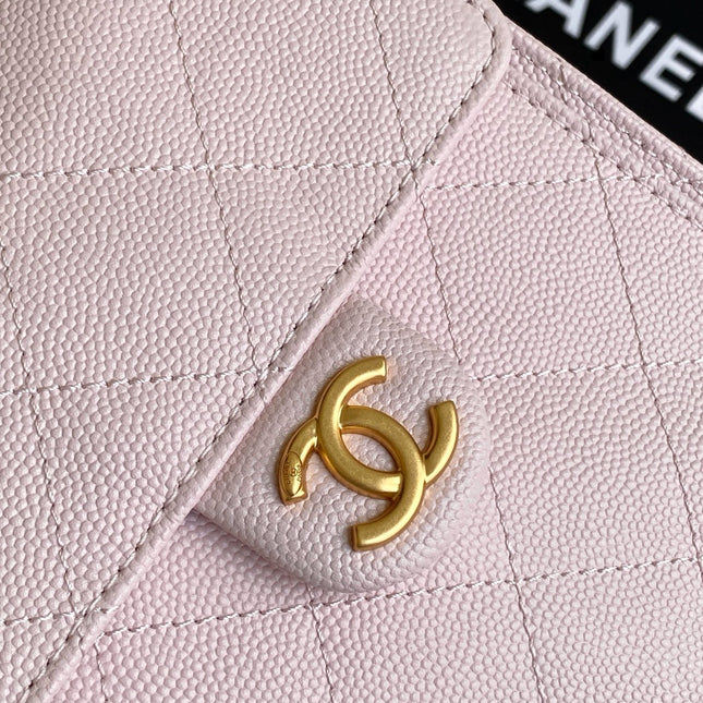 CHANEL 25S HOBO BAG 40 IN LIGHT PINK CAVIAR WITH GOLD HARDWARE