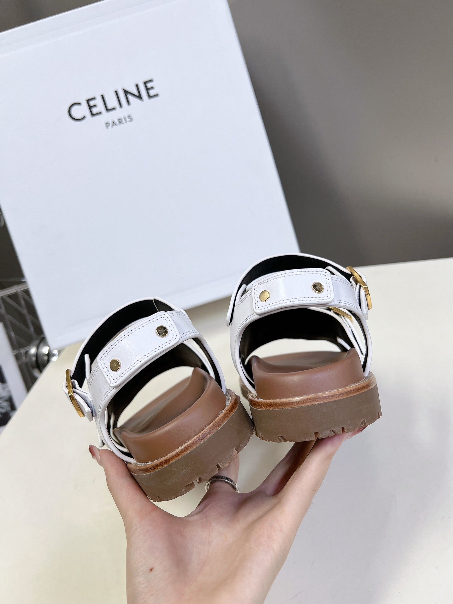 MINO SANDAL IN WHITE CALFSKIN