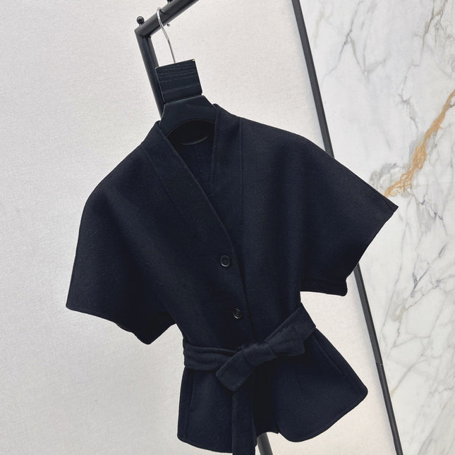 DIOR 25S SHORT DOUBLE-FACED KNIT COAT 586