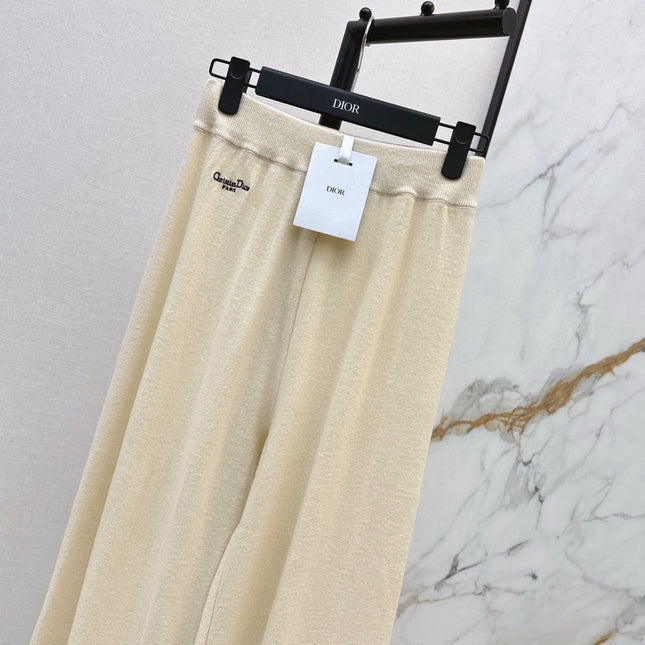 DIOR 25S WIDE-LEG CASHMERE PANTS 570