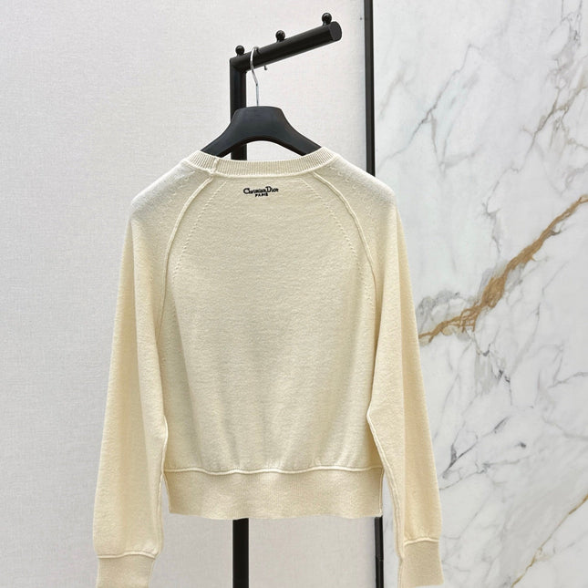 DIOR 25S FLORAL EMBROIDERED CASHMERE SWEATER 571