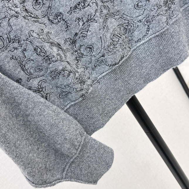 DIOR 25S FLORAL EMBROIDERED CASHMERE SWEATER 593