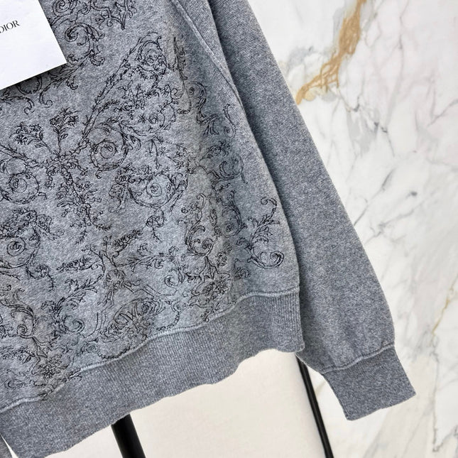 DIOR 25S FLORAL EMBROIDERED CASHMERE SWEATER 593