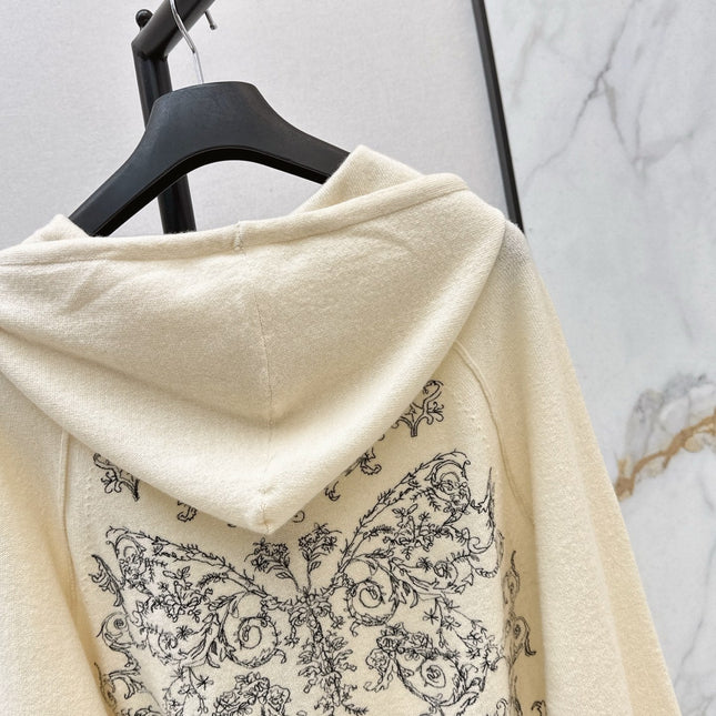 DIOR 25S FLORAL EMBROIDERED HOODIE 572