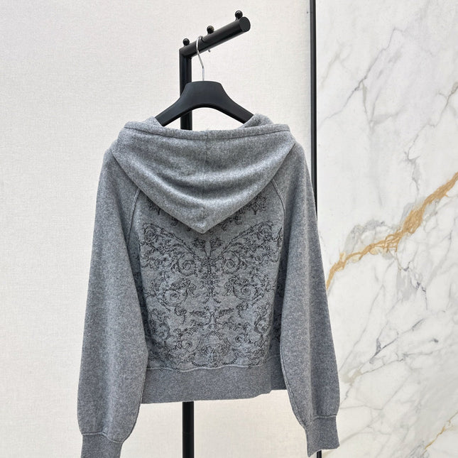 DIOR 25S FLORAL EMBROIDERED HOODIE 592