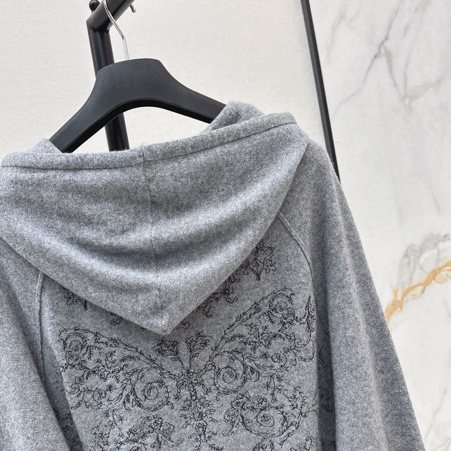 DIOR 25S FLORAL EMBROIDERED HOODIE 592